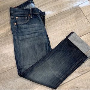 7 For All Mankind Cropped Straight Leg Jeans